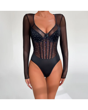 Body manche longue paillette