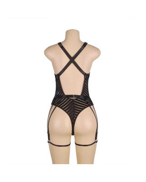 Body Rayé  es722 sexy chic - Grande Taille