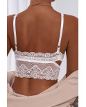 Top lace blanc