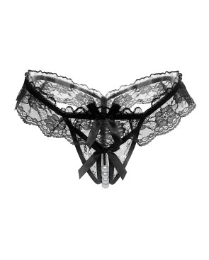 String volant et perle rose