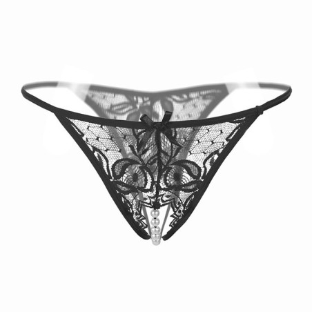 String ouvert avec perle noir