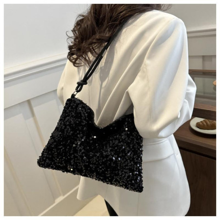 Sac noir sequin