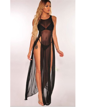 Robe longue sexy fendue