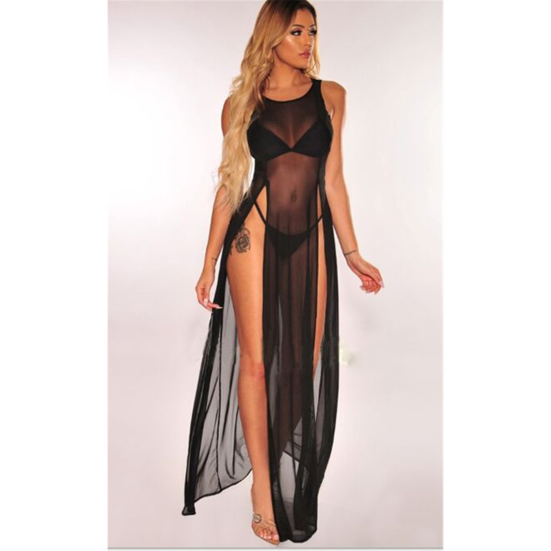Robe longue sexy fendue