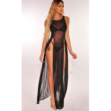 Robe longue sexy fendue