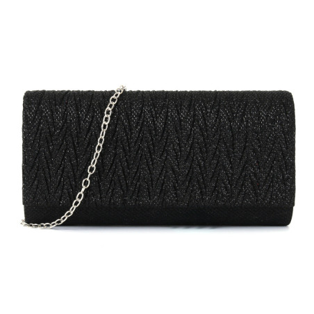 Pochette noir paillette