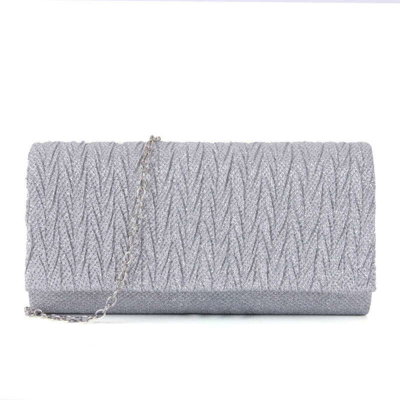 Pochette argent paillette