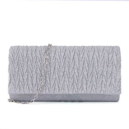 Pochette argent paillette