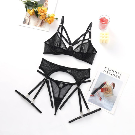 Ensemble en resille 3 pieces