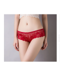 Culotte en dentelle rouge