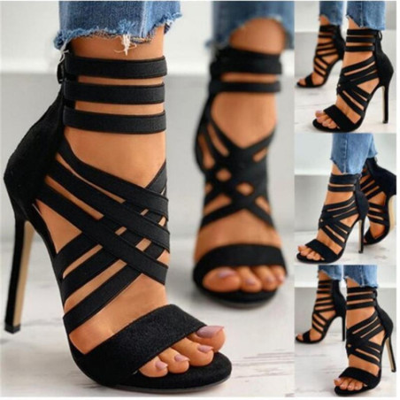 Chaussure sexy lanieres croisees