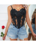 Bustier rose noir