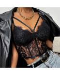 Bustier dentelle fine a lanieres