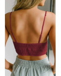 Bralette en dentelle bordeaux sunrise to sunset