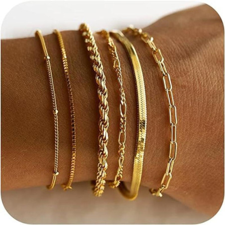 Bracelet 6 en1 Acier Inoxydable