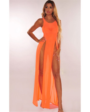 Robe longue sexy fendue
