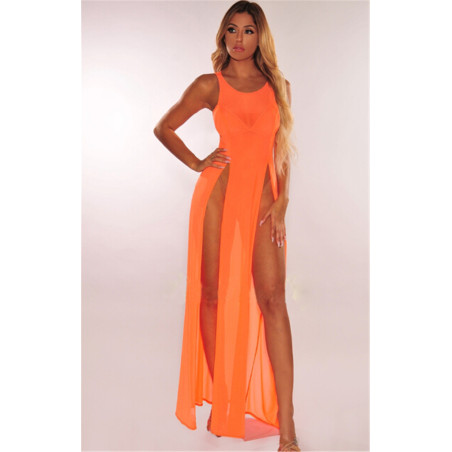 Robe longue sexy fendue