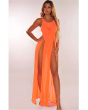 Robe longue sexy fendue