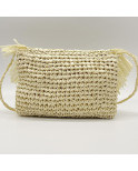 Sac pochette raphia