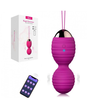 Boules Geisha Vibro X avec smartphone