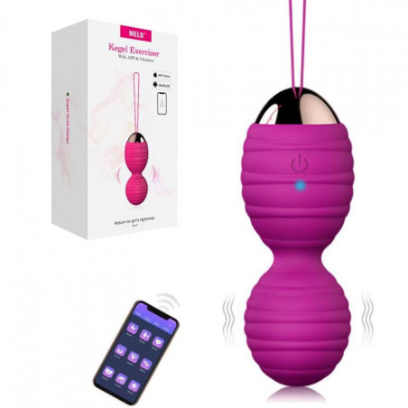 Boules Geisha Vibro X avec smartphone
