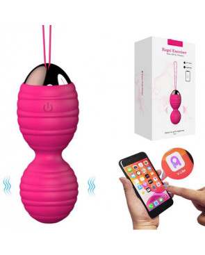 Boules Geisha Vibro X avec smartphone