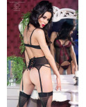 Ensemble guêpière CR4213 Rose