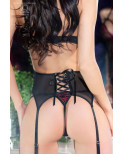 Ensemble guêpière CR4213 Rose